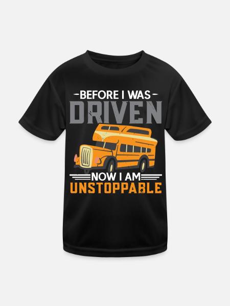 Bevor ich getrieben wurde Jetzt bin ich unaufhalts - Kinder Funktions-T-Shirt - Schwarz - Vorne