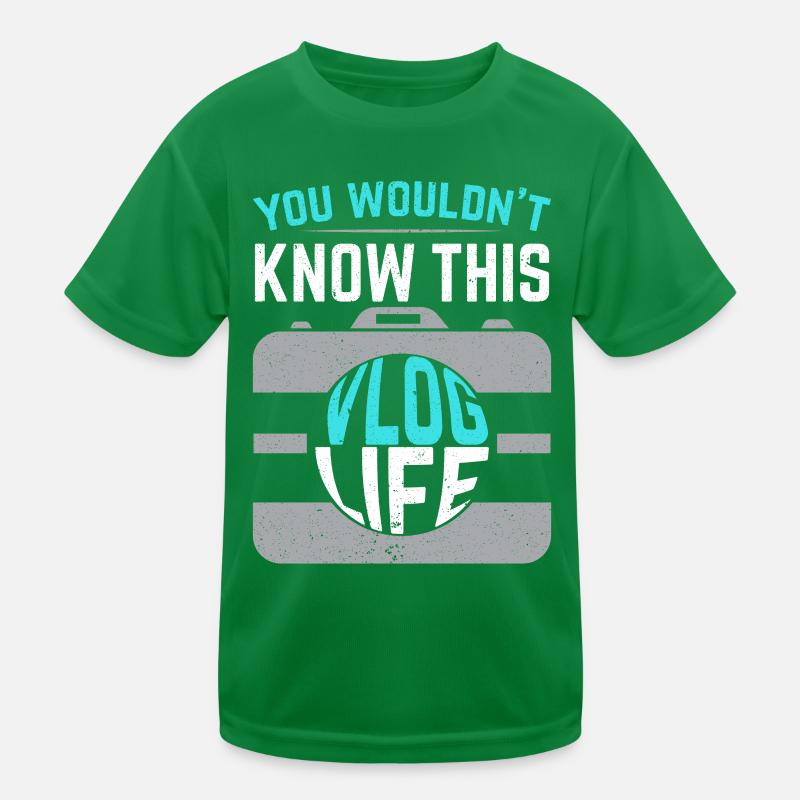 Vlog Leben Social Media Content Creator Vlogger Kinder Funktions-T-Shirt