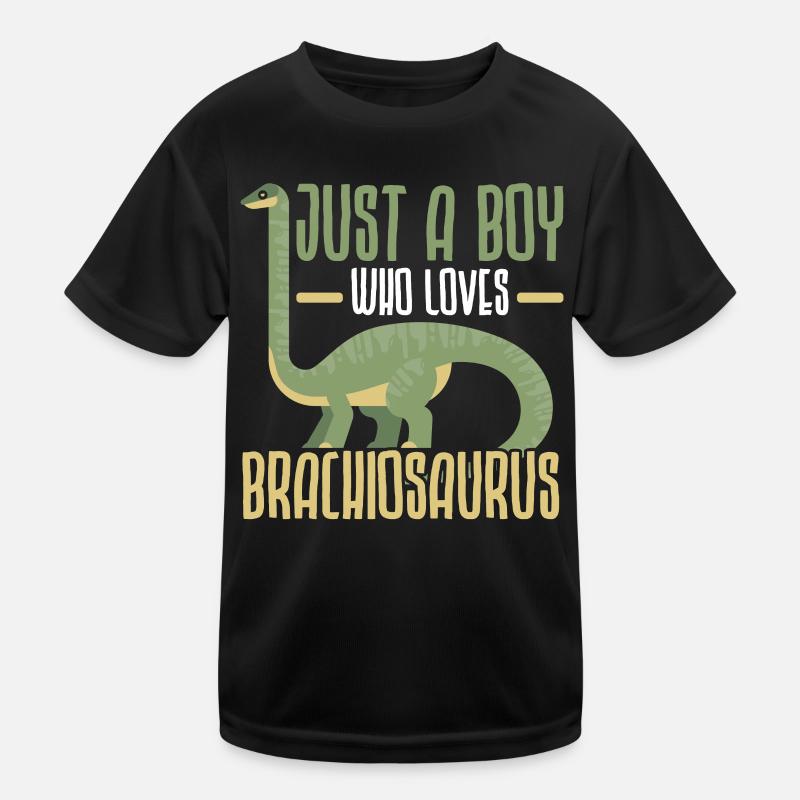 Nur ein Junge, der Brachiosaurus liebt Dinosaurier Kinder Funktions-T-Shirt