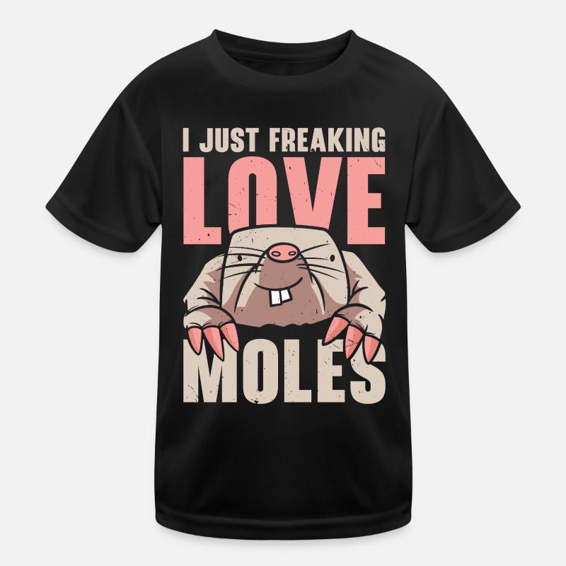 Ich liebe Maulwürfe Tier Maulwurfsflüsterer Kinder Funktions-T-Shirt