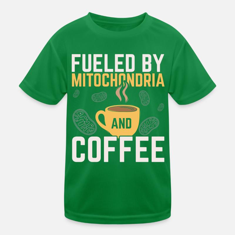 Powered by mitochondria and coffee Caffeine W Kids Functional T-Shirt