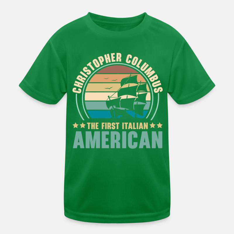 Columbus Day Navigator Ship Christopher Columbus Kids Functional T-Shirt