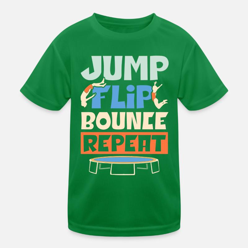 Jump Flip Bounce Répétition Trampoline Trampoli T-shirt sport Enfant
