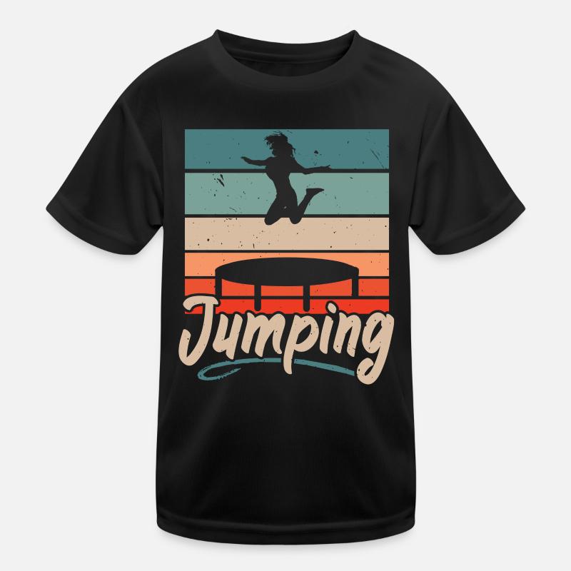 Springendes Trampolin Trampolin Trampolinspringen Kinder Funktions-T-Shirt