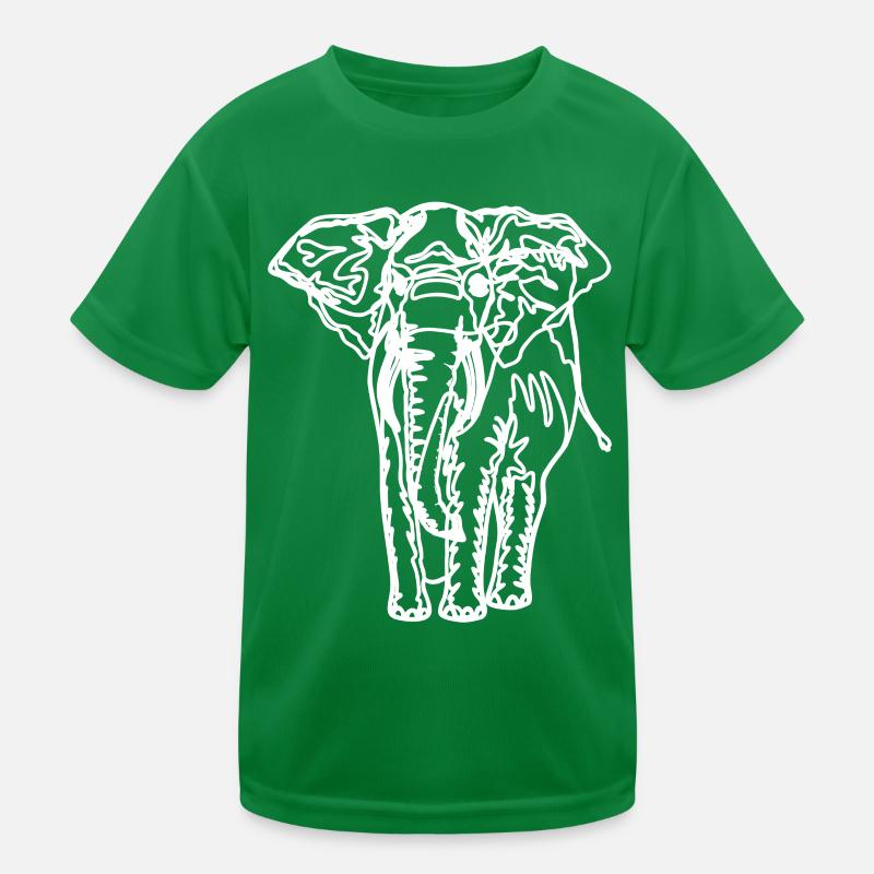 Drawing of an elephant Kids Functional T-Shirt