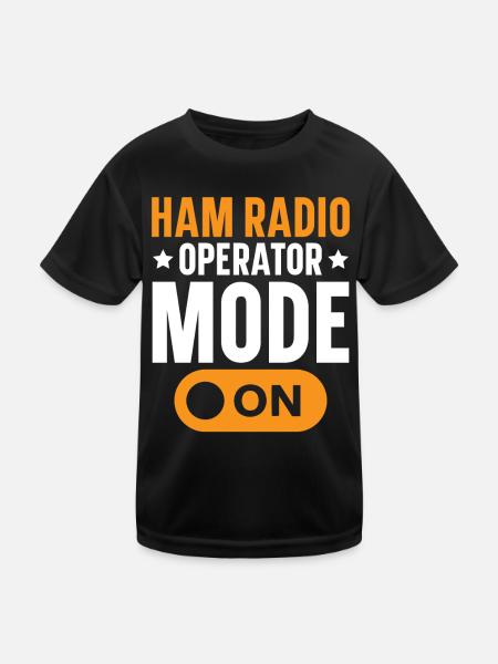 Ham Radio Operator Mode Radio Operator Ham Radio - Kids Functional T-Shirt - black - Front