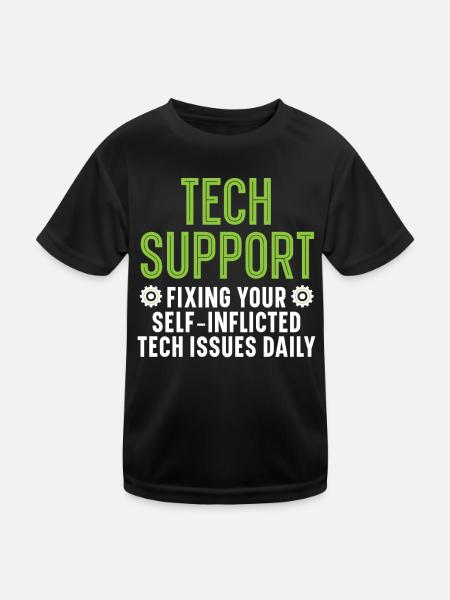 Keine Sorge, ich kenne mich mit Computern aus - Kinder Funktions-T-Shirt - Schwarz - Vorne