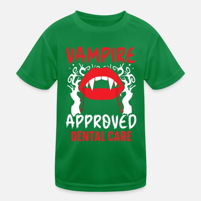 Vampire-suitable dental care. Kids Functional T-Shirt