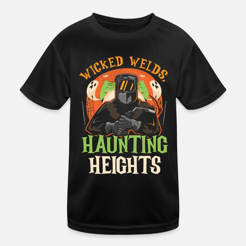 Wicked Welds Haunting Heights Schweißer Halloween Kinder Funktions-T-Shirt