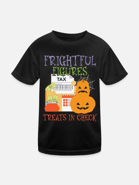 Terrible Figurines Treats in Check Halloween - Kids Functional T-Shirt - black - Front
