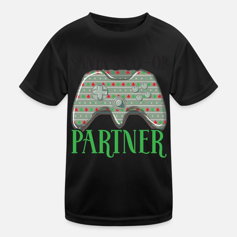 Santa's Co-op Partner Controller Kids Functional T-Shirt