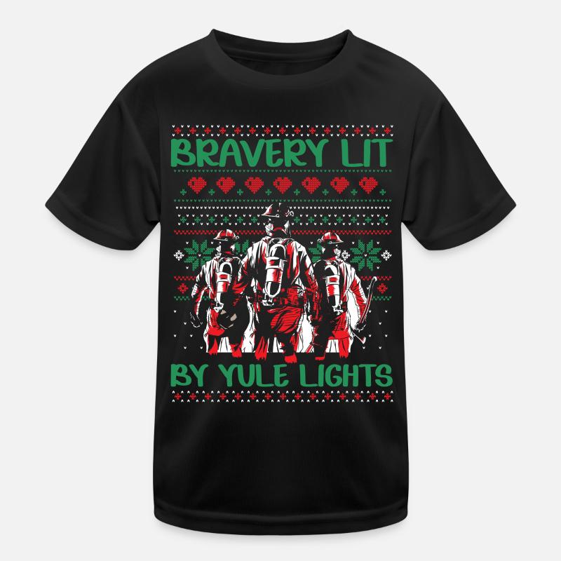 Valor éclairé par le feu des lumières de Noël T-shirt sport Enfant