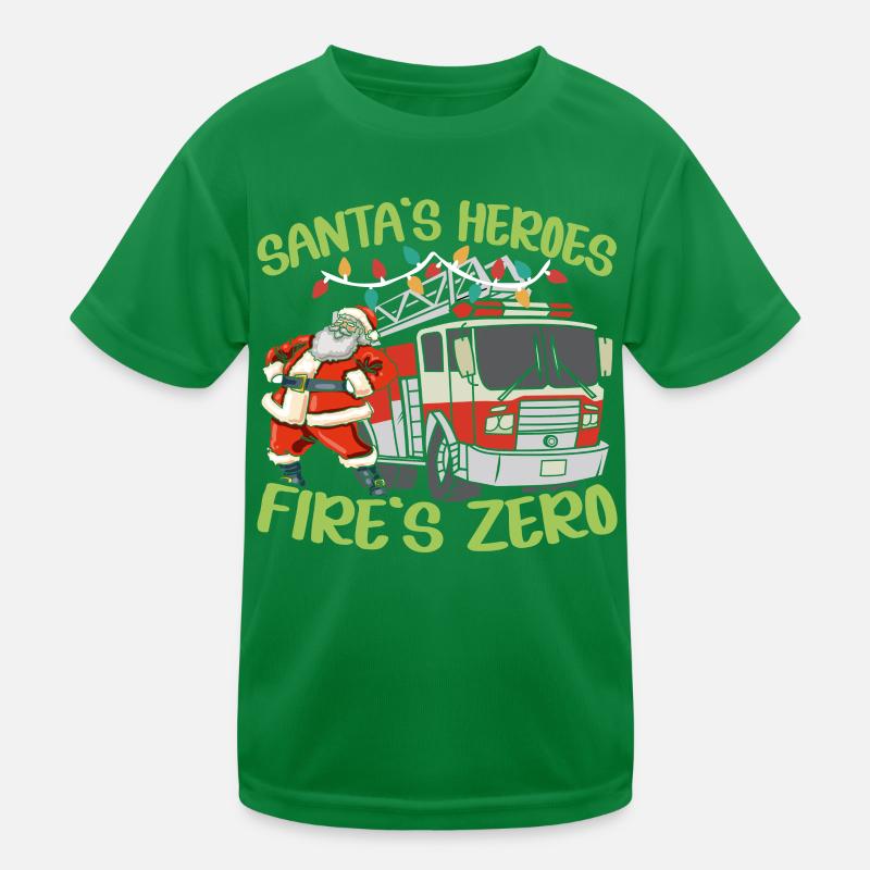 Les héros du Père Noël Zero Firefighting Weihnac T-shirt sport Enfant
