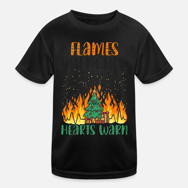 Flammes éteintes Cœurs chauds Feu Combattre Wei T-shirt sport Enfant
