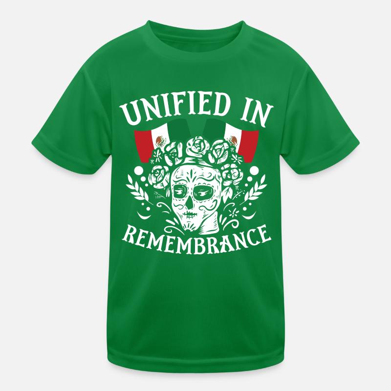 Unified In Remembrance Dia De Muertos Kids Functional T-Shirt
