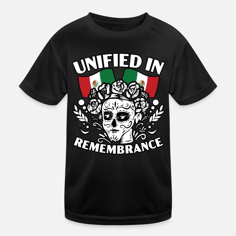 Unified In Remembrance Dia De Muertos Kids Functional T-Shirt