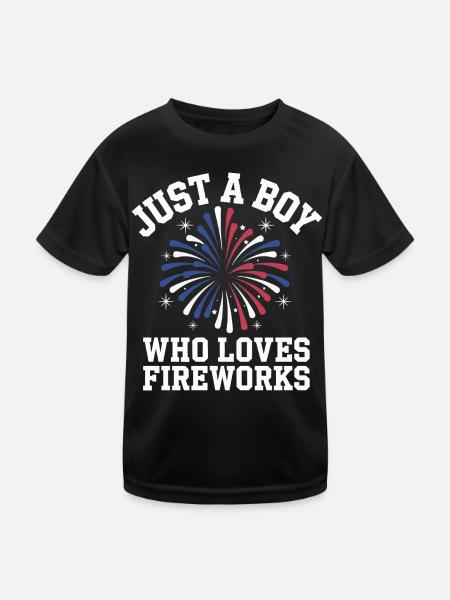 Pyrotechnics Fireworks Pyrotechnics - Kids Functional T-Shirt - black - Front