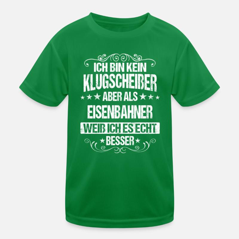 Eisenbahner Lokführer Eisenbahn Bahn Beruf Spruch Kinder Funktions-T-Shirt