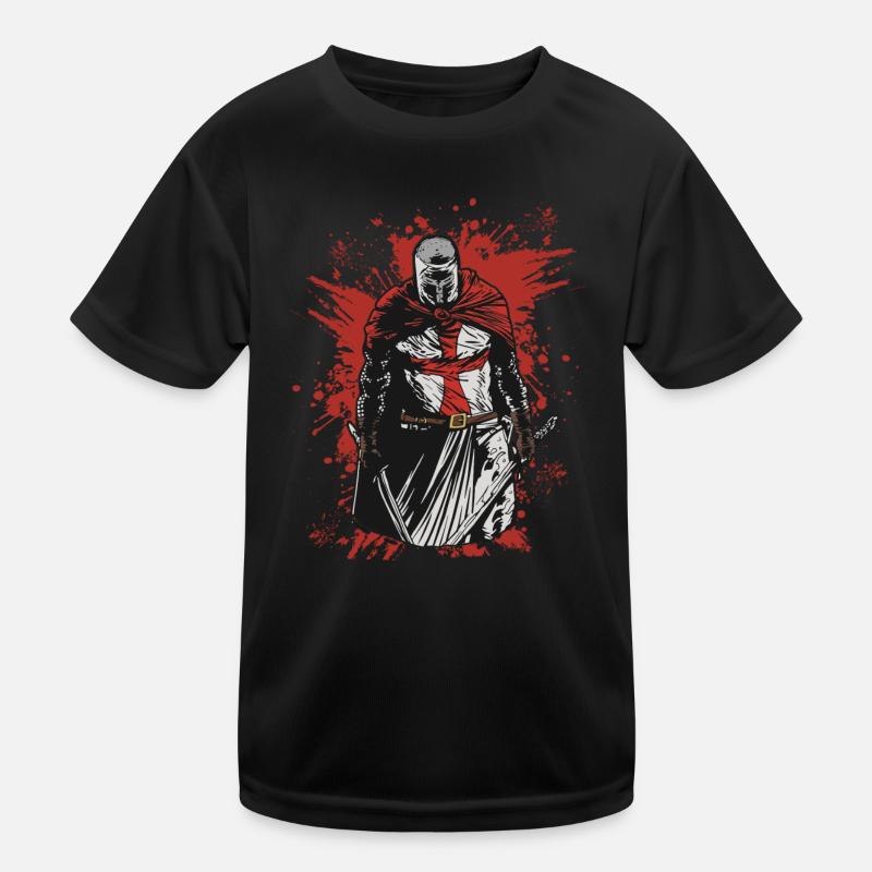 Crusader Knights Templar Deus Vult Knight Templar Kids Functional T-Shirt