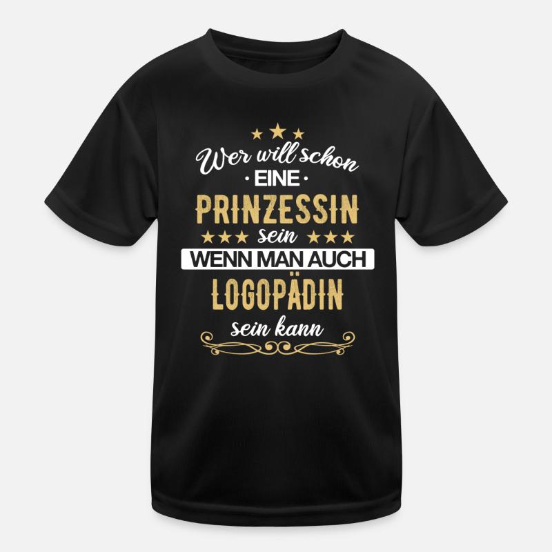 Logopädin Logopädie Rehabilitation Beruf Spruch Kinder Funktions-T-Shirt