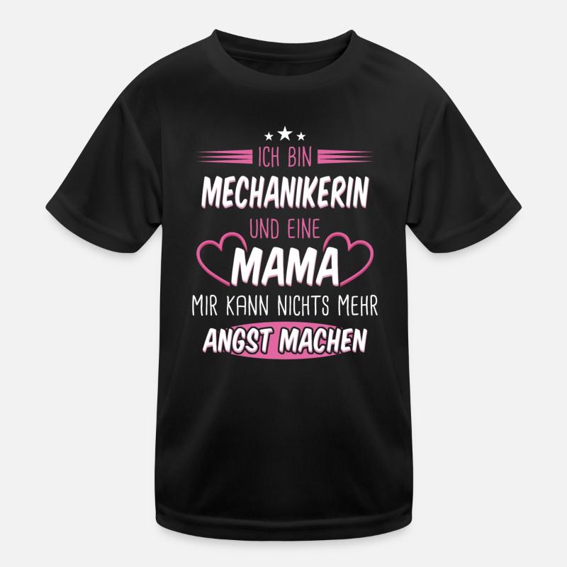 Mechanikerin Werkstatt Automechaniker Auto Spruch Kinder Funktions-T-Shirt