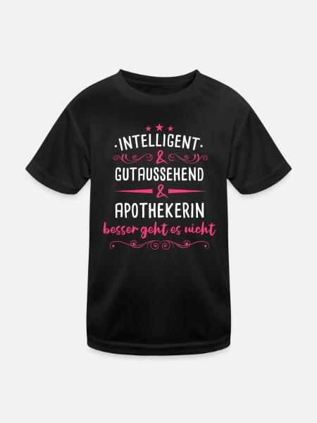 Apotheker Apotheke Drogist Pharmazeut Beruf Spruch - Kinder Funktions-T-Shirt - Schwarz - Vorne