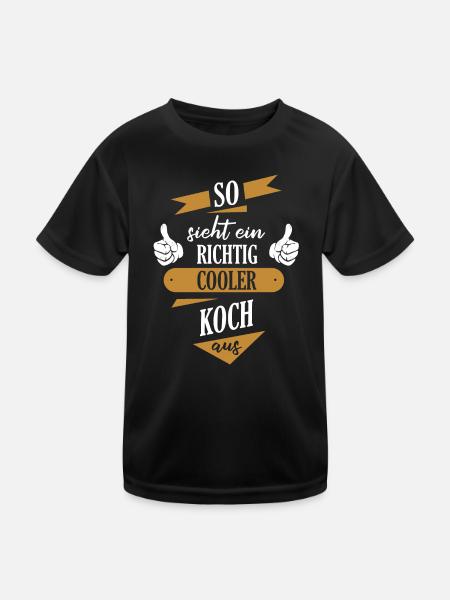 Koch Köche Chefkoch kochen Küche Beruf Spruch - Kinder Funktions-T-Shirt - Schwarz - Vorne