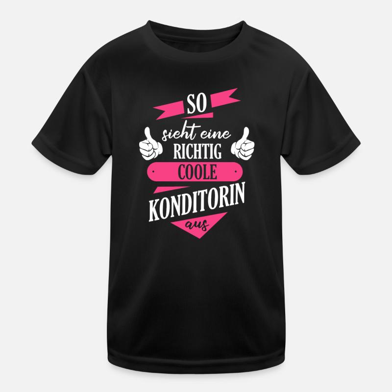 Konditorin Konditorei Kuchen Torte Beruf Spruch Kinder Funktions-T-Shirt