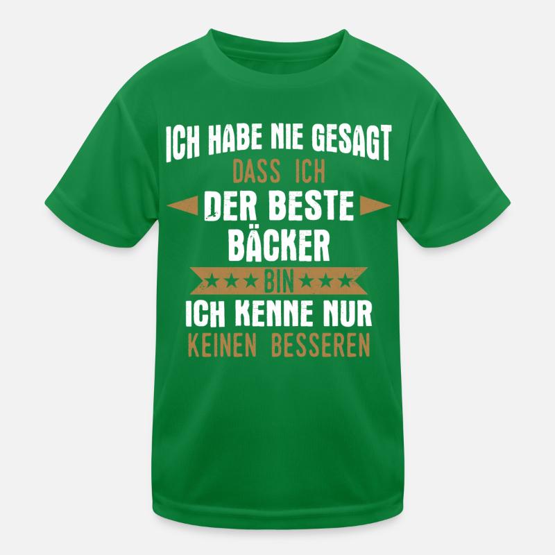 Bäcker Bäckerin Bäckerei Beruf Spruch Kinder Funktions-T-Shirt