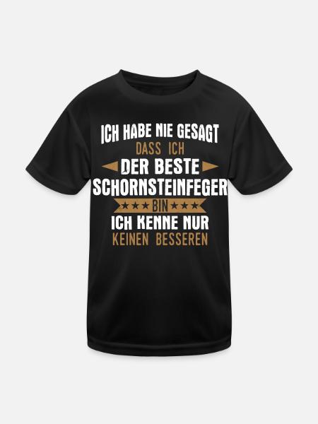 Schornsteinfeger Rauchfangkehrer Kaminkehrer - Kinder Funktions-T-Shirt - Schwarz - Vorne