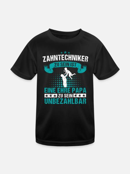 Zahntechniker Zahntechnik Zahnarzt Spruch - Kinder Funktions-T-Shirt - Schwarz - Vorne
