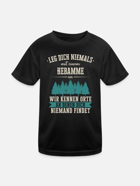 Hebamme Hebammen Entbindungspflegerin Beruf Spruch - Kinder Funktions-T-Shirt - Schwarz - Vorne