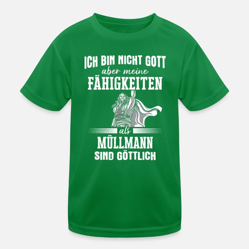 Müllmann Müllmänner Müllabfuhr Beruf Spruch Kinder Funktions-T-Shirt