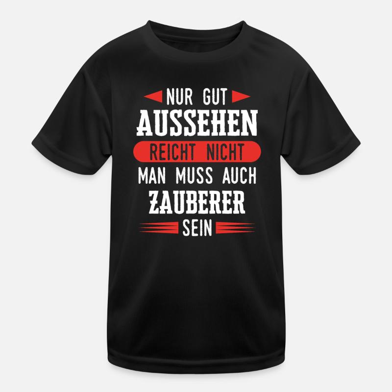 Zauberer Zaubern Magier Zaubertricks Spruch Kinder Funktions-T-Shirt