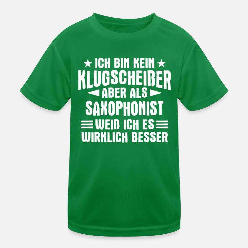 Saxophone Saxophonist Instrument Spruch Kinder Funktions-T-Shirt