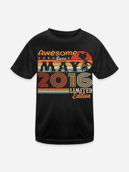 Mai 2016 - Millésime 2016 Anniversaire - Mai 2016 - T-shirt sport Enfant - noir - Devant