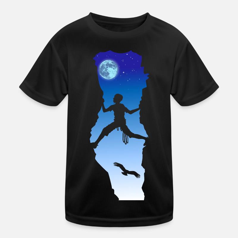 Climbing Night Kids Functional T-Shirt