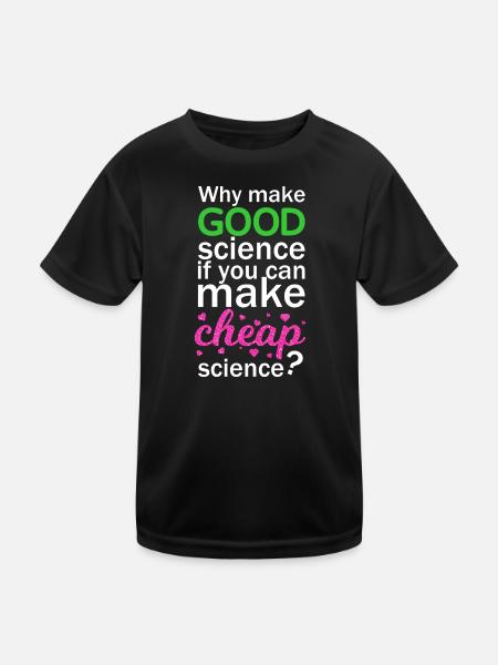 Cheap Science - Kinder Funktions-T-Shirt - Schwarz - Vorne