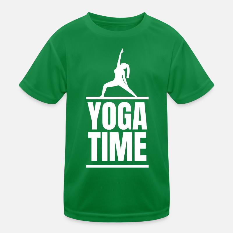 Conception de la posture en silhouette du temps de yoga T-shirt sport Enfant