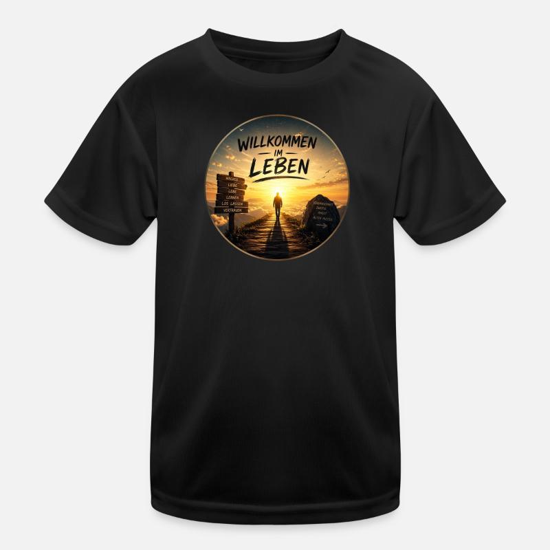 Willkommen im Leben Lebensweg Kinder Funktions-T-Shirt
