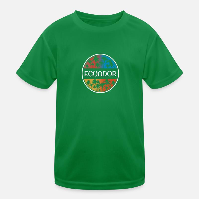 Ecuador Stylish Vacation Souvenir Palm Tree Kids Functional T-Shirt