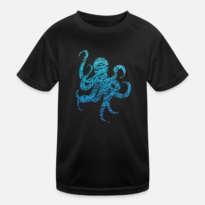 Octopus Griffonner Couleurs Octopus Octopus Octopus Octopus T-shirt sport Enfant