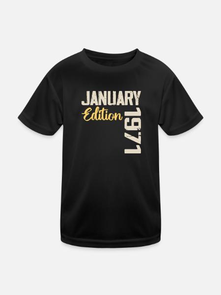 Geburtstagsgeschenk geboren im Januar 1971 - 1971 - Kinder Funktions-T-Shirt - Schwarz