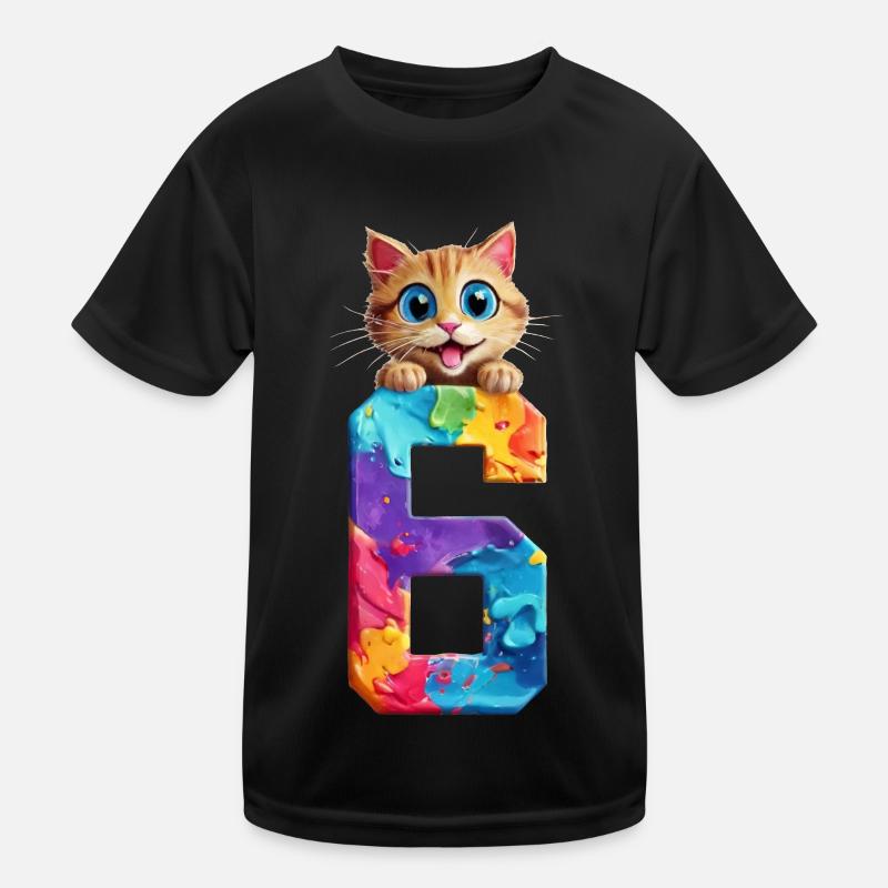 6 ANS CHAT 6E ANNIVERSAIRE T-shirt sport Enfant