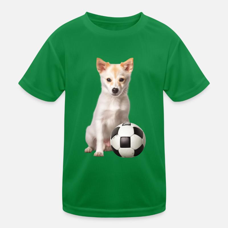 Dog with ball Kids Functional T-Shirt