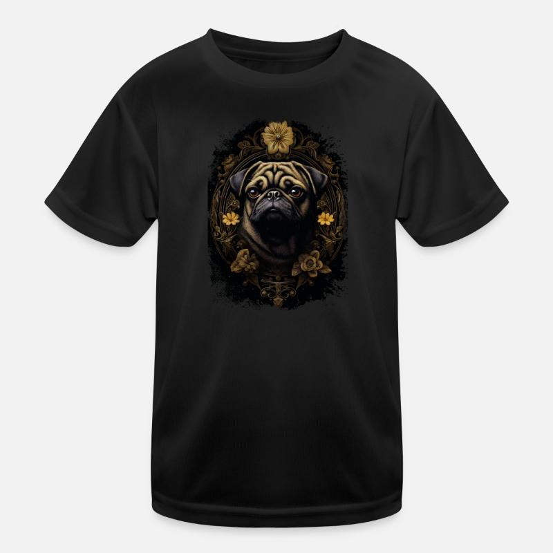 Niedlicher Mops Kinder Funktions-T-Shirt