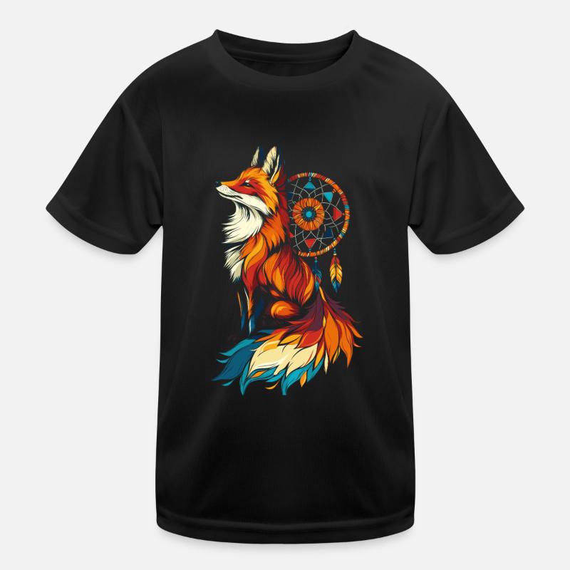 Fuchs Traumfänger Kinder Funktions-T-Shirt