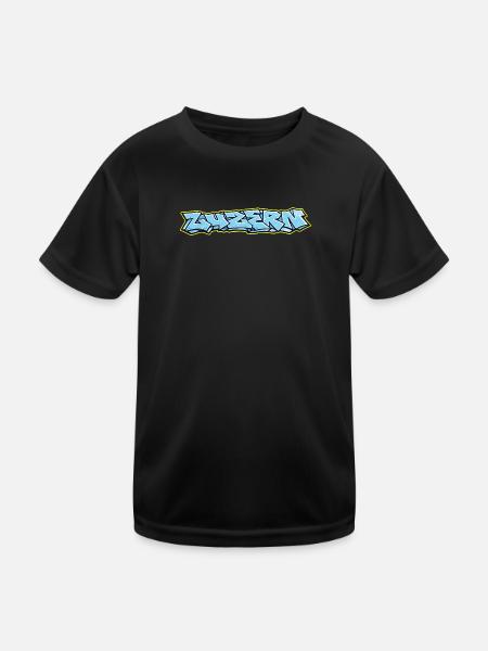 Lucerne Graffiti - T-shirt sport Enfant - noir - Devant