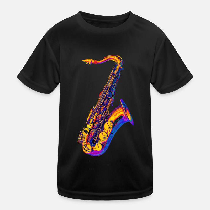 Saxophon Kinder Funktions-T-Shirt