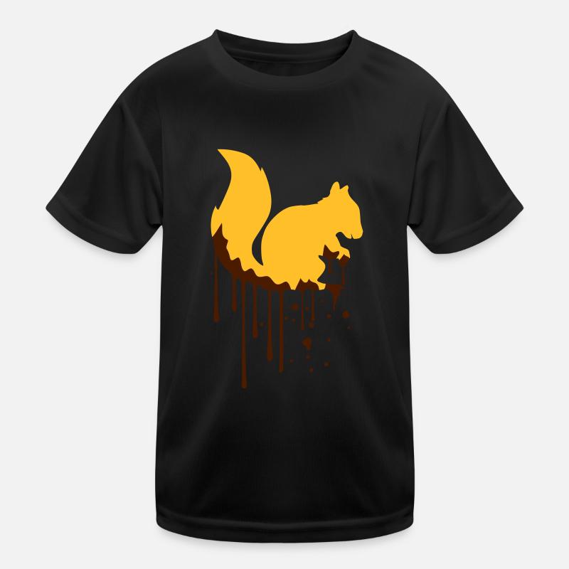 drop graffiti spray stamp black eichhoernch Kids Functional T-Shirt